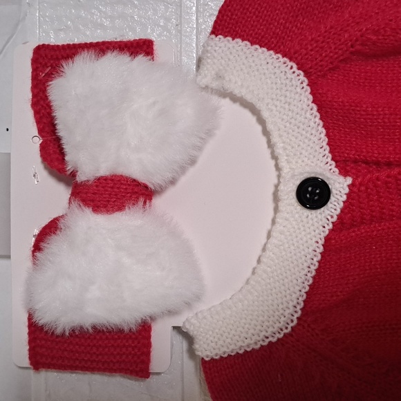 So'Dorable Baby Girl Sweater Dress & Headband Baby's First Christmas - Picture 2 of 7